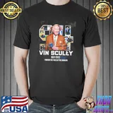 Rip vin scully forever voice off the Dodgers baseball legend shirt