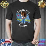 Sagittarius Queen Afro Aruban Flag Black Womens Zodiac T-Shirt