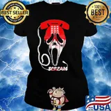 Scream Horror Telephone Shirt Ladies tee