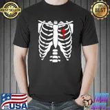 Skeleton Bones Rib Cage Jesus Halloween Costume T-Shirt