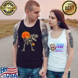 Skeleton Dinosaur T rex Boys Halloween Mummy Blood Moon Pumpkin T-Shirt Tank Top