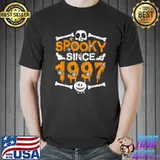Spooky Since 1997 Scary Skeleton 25th Birthday Halloween T-Shirt