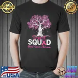 Support Squad Fall Tree Pink Ribbon Breast Cancer Awareness T-Shirt