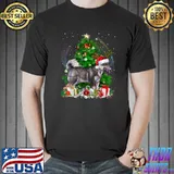 Swedish Vallhund Christmas Tree Light Pajama Dog Xmas T-Shirt