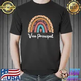 Teach Love Explain Lead Inspire Vice Principal Rainbow Art T-Shirt