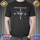 The Four Forces Of Flight Plane Aviation Pilot Airplane T-Shirt