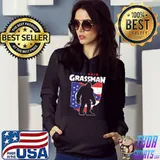 The Ohio Grassman Flag Maps Bigfoot T-Shirt Hoodie