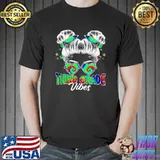 Third Grade Vibes Messy Hair Girl Back To School First Day Tye Dye T-Shirt