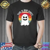 This Is Boo Sheet Happy Halloween Vintage Sunset T-Shirt