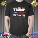 Trump Desantis 2024 Political Stars T-Shirt