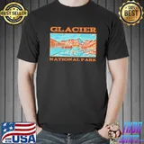 Van gogh retro glacier national park mountain classic shirt