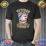 Veteran Nobody Gives Me This Title I Earned It America Flag Shirt