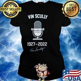 Vin Scully 1927 2022 signature forever the voice of the dodgers s Ladies tee