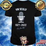 Vin Scully 1927 2022 signature forever the voice of the dodgers shirt