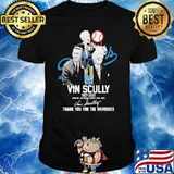 Vin Scully Los Angeles Dodgers thank for memories signatures shirt
