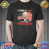 Vintage I could shit a better president usa flag Patriots shirt