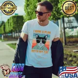 Vintage retro I have plan with my cat trending shirt