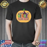 Witches be trippin leopard hat witch pumpkin halloween T-Shirt