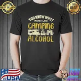 You Know What Rhymes With Camping Alcohol Beer Vans T-Shirt