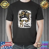 19 Years Old Fabulous Messy Bun Afro Leopard 19th Birthday T-Shirt