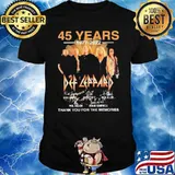 45 years def leppard thank for memories signatures shirt