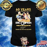 60 years eric clapton europran tour thank for memories signature shirt