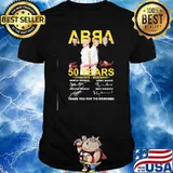 Abba the concert show 50 years 19722022 thank you for the memories signatures classic shirt