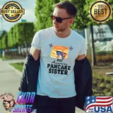 All American Pancake Sister Ribbon 4th Of July American Flag T-Shirt