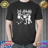 All band mambers art retro def leppard shirt