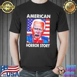 American horror story Joe Biden zombie usa flag halloween trending shirt