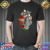 Anatomical Heart And Flowers Show Your Love Women Men Classic T-Shirt