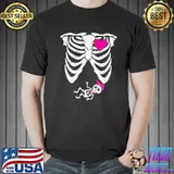Announcement skeleton baby girl halloween trending shirt