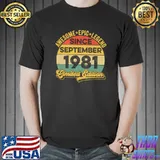 Awesome Epic Legend Since September 1981 Limited Edition Birthday Year Vintage T-Shirt