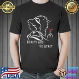 Beauty and the beast silhouette art classic shirt