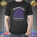 Because Love Shouldn't Hurt Domestic Violence Awareness leopart T-Shirt