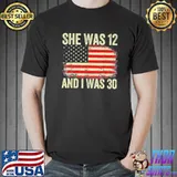 Biden she was 12 and I was 30 vintage American flag shirt