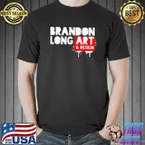 Brandon long art and design red stencil shirt