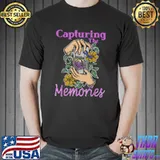 Capture The Memories Photography Camera Flowers & Dragonfly T-Shirt