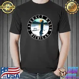 Cataract Basin Ice Fishing Michigan Sunset T-Shirt