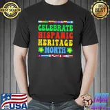 Celebrate hispanic heritage month latino hippie country flag shirt