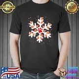 Chihuahua in christmas snowflake design shirt
