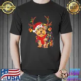 Christmas reindeer yorkie shirt