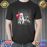 Clown Oh It Rain Balloon IT Horror Movie Shirt