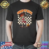 Creep It Real Dabbing Skeleton Pumpkin Cowboy Hat Halloween T-Shirt