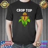 Crop Top Corn With Sunglasses Arming Corn Cob Farmer Sweet Corn T-Shirt