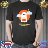 Cute ghost pumpkin halloween art classic shirt