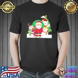 Cute kid's art happy merry christmas shirt