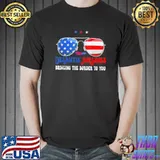 Desantis airlines bringing the border to you glasses usa shirt