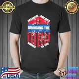 Desantis airlines bringing the border to you retro us flag shirt