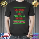 Die hard is my christmas movie ugly christmas pattern classic shirt